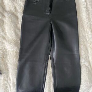 Wilfred Black Faux Leather Pants